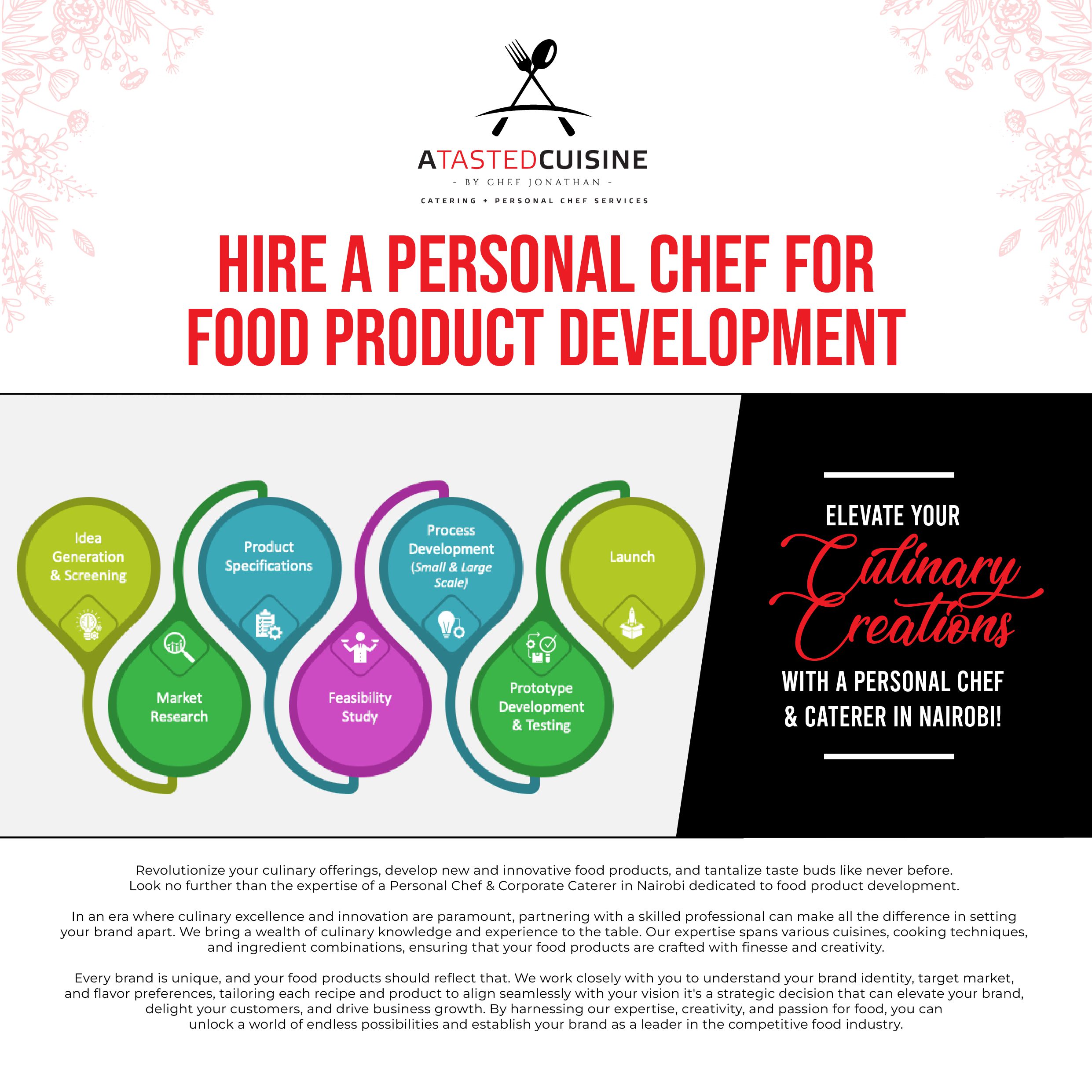 Hire A Personal Chef for Food Product Development