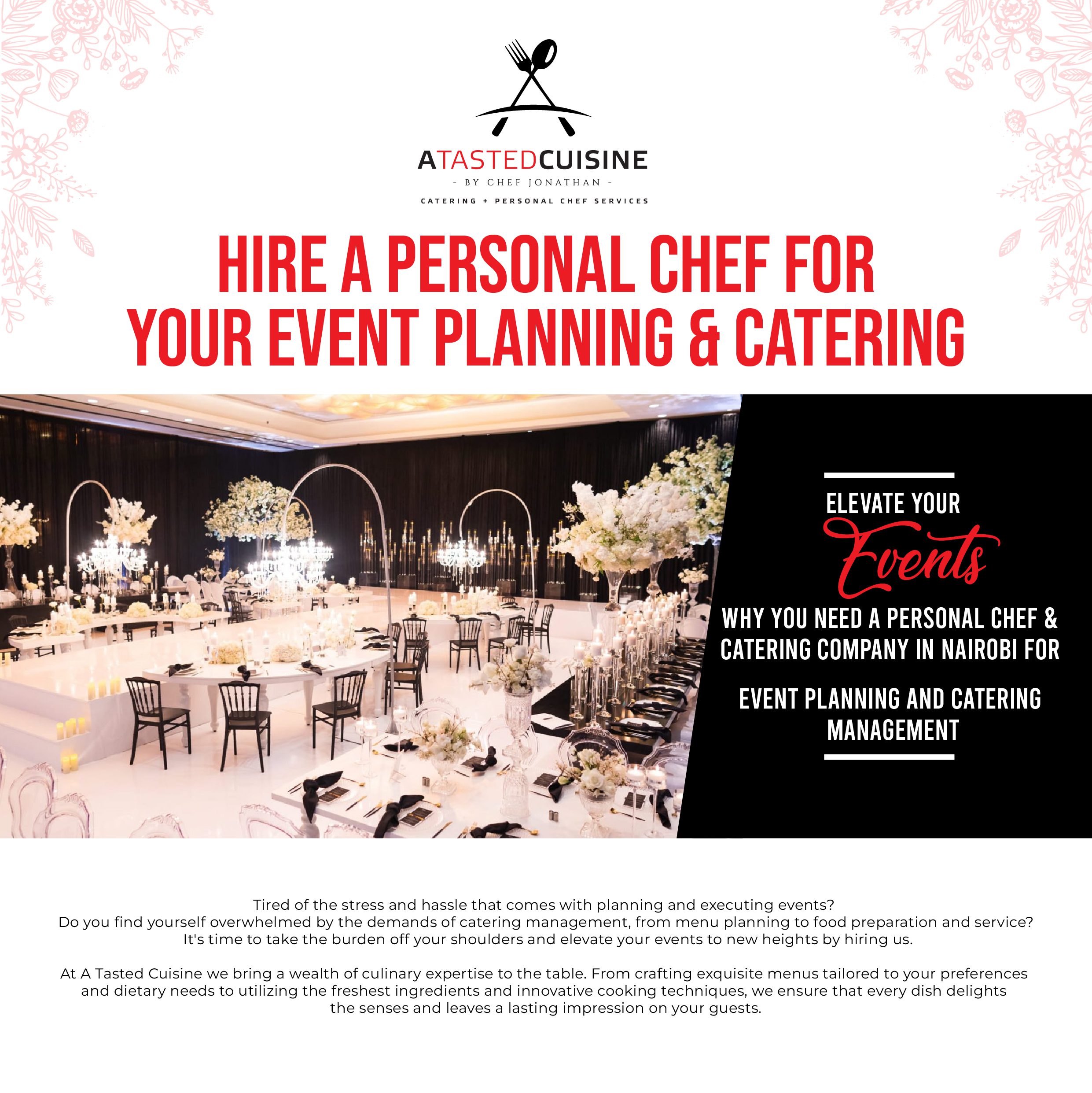 Hire A Personal Chef for your Event Planning & Catering