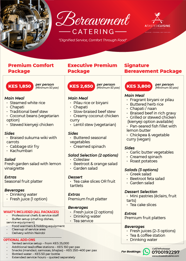 Bereavement Catering in Nairobi